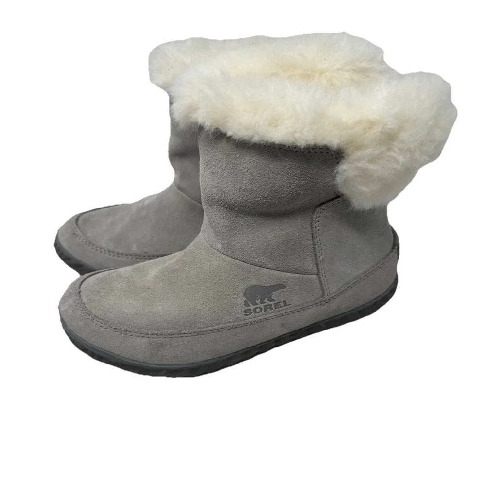 🔥SOREL 🩶Women's Nakiska Rubber Bottom Winter Boot.‎ Suede Fur Lined Sz6 $109